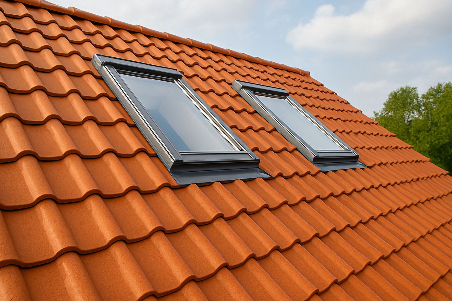 Clay and concrete tile roof in Cheshire