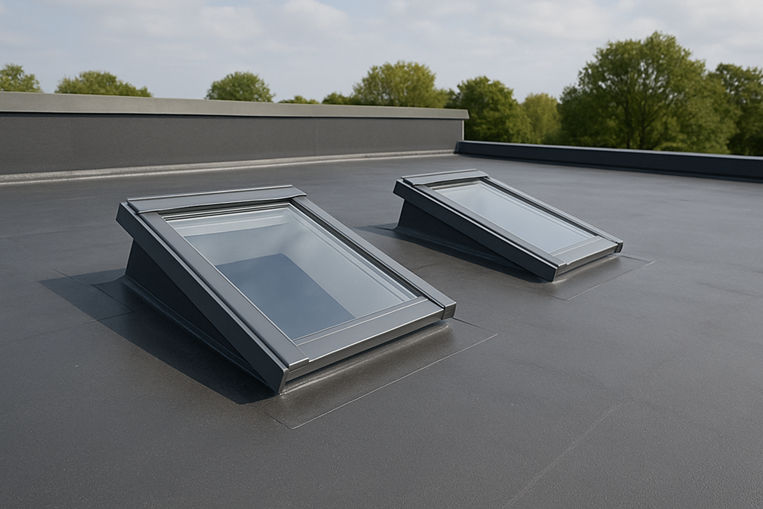 EPDM flat roofing installation in Alderley Edge
