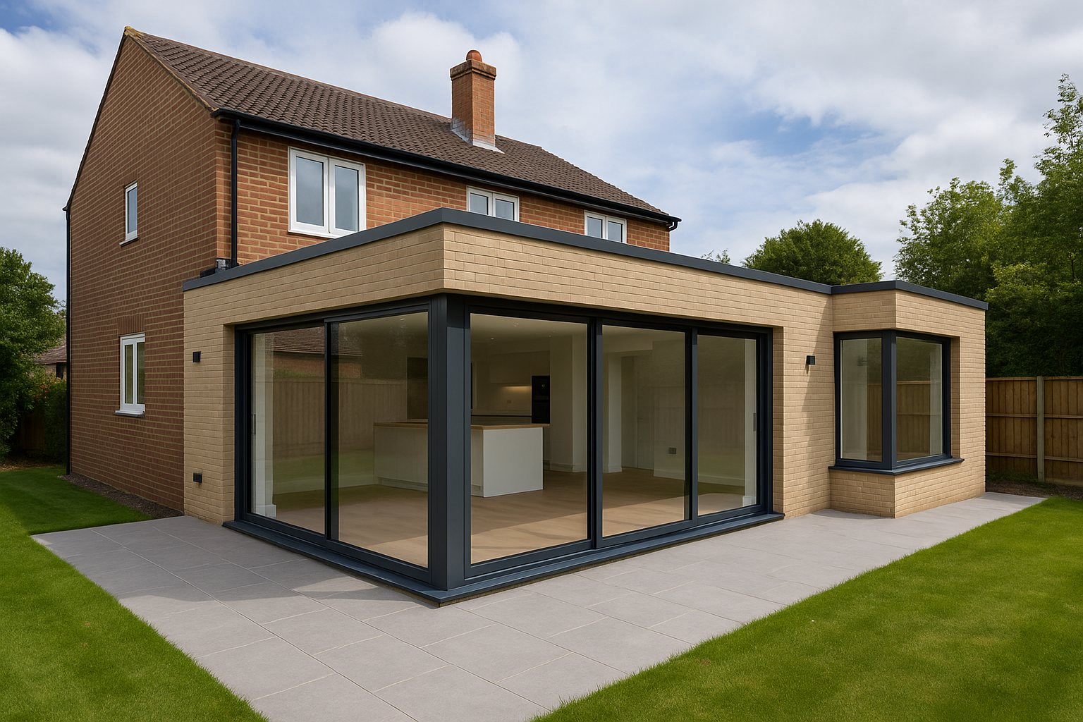 Wrap around house extension