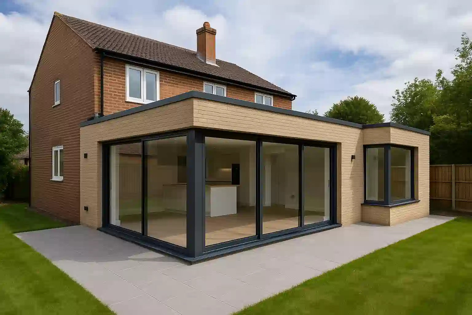 Wrap around house extension in Durham