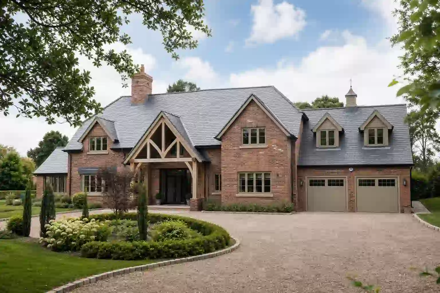 6-bedroom country house new build with handmade brick and slate roof in Knutsford, Cheshire
